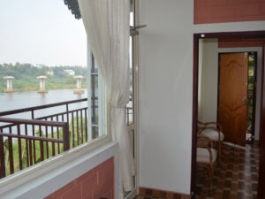 balcony river view from doorway
